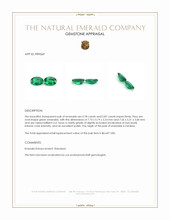 1.65 Ct.Tw.Total Carat Weight Emerald Pair from Zambia Appraisal