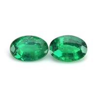 1.65 Ct.Tw.Total Carat Weight Emerald Pair from Zambia Video