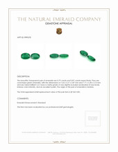 1.66 Ct.Tw.Total Carat Weight Emerald Pair from Zambia Appraisal