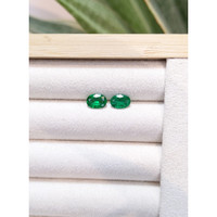 1.66 Ct.Tw.Total Carat Weight Emerald Pair from Zambia Life Style