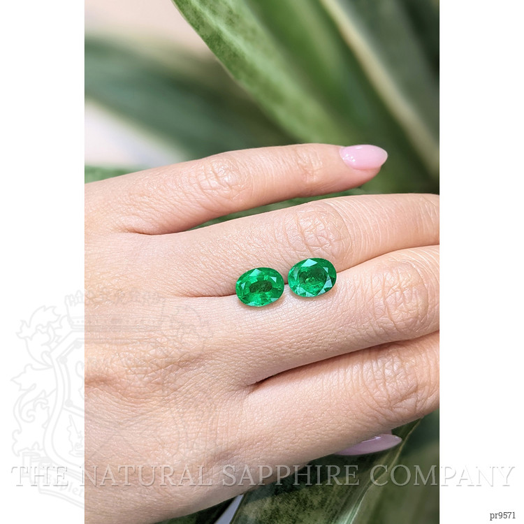 3.74 Ct.Tw. Emerald Pair from Zambia