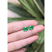 3.74&nbsp;Ct.Tw.Total Carat Weight Emerald Pair from Zambia Life Style