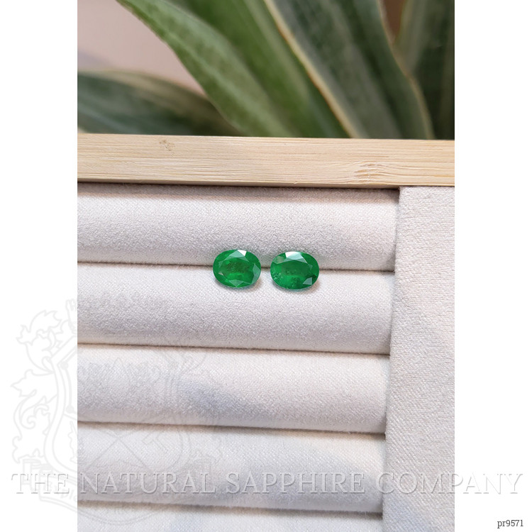 3.74 Ct.Tw. Emerald Pair from Zambia