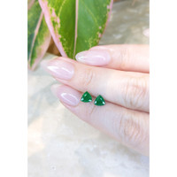 1.08&nbsp;Ct.Tw.Total Carat Weight Emerald Pair from Zambia Life Style
