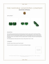 1.89 Ct.Tw.Total Carat Weight Tsavorite Garnet Pair from Tanzania Appraisal