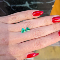 0.86 Ct.Tw.Total Carat Weight Emerald Pair from Colombia Life Style