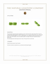 8.00 Ct.Tw.Total Carat Weight Green Peridot Pair from Burma (Myanmar) Appraisal