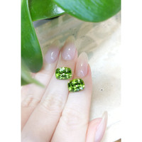 8.00&nbsp;Ct.Tw.Total Carat Weight Peridot Pair from Burma (Myanmar) Life Style