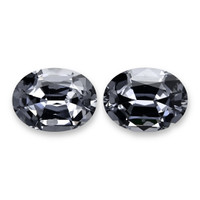 2.42 Ct.Tw.Total Carat Weight Bluish Grey Spinel Pair from Tanzania Video