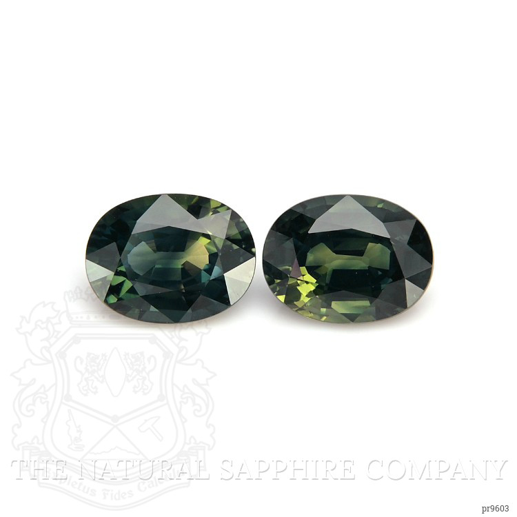 3.58 Ct.Tw. Bluish Green Sapphire Pair from Madagascar