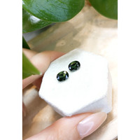 3.58 Ct.Tw.Total Carat Weight Bluish Green Sapphire Pair from Madagascar Life Style