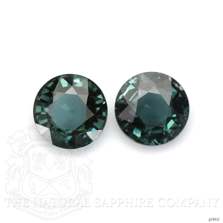 2.03 Ct.Tw. Bluish Green Sapphire Pair from Australia