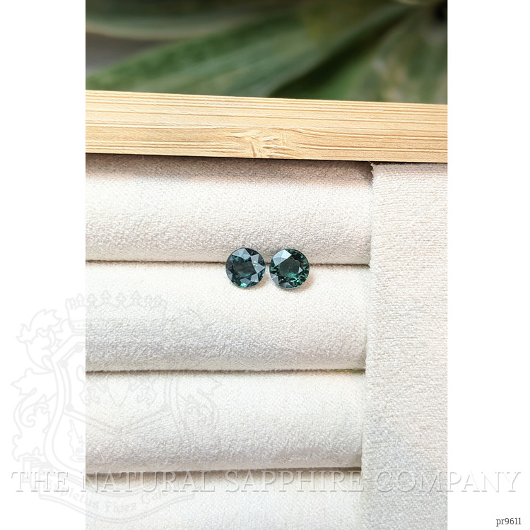 2.03 Ct.Tw. Bluish Green Sapphire Pair from Australia