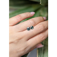 2.03 Ct.Tw.Total Carat Weight Bluish Green Sapphire Pair from Australia Life Style