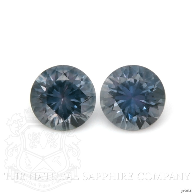 0.91 Ct.Tw. Greyish Blue Sapphire Pair from Montana