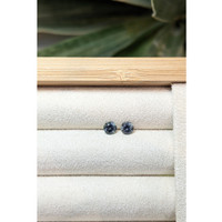 0.91 Ct.Tw.Total Carat Weight Greyish Blue Sapphire Pair from Montana Life Style