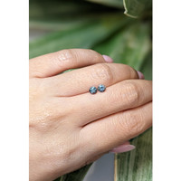 0.91 Ct.Tw.Total Carat Weight Greyish Blue Sapphire Pair from Montana Life Style