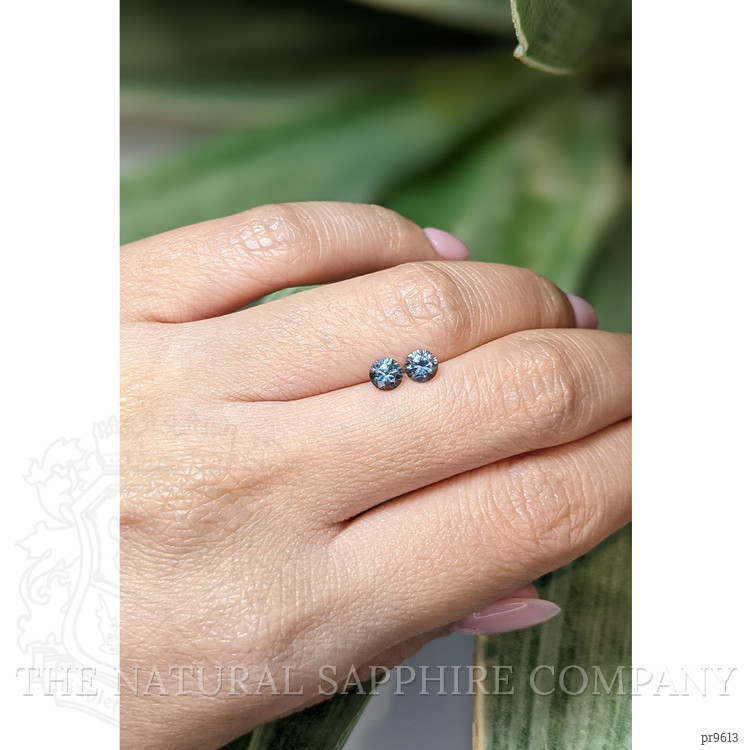 0.91 Ct.Tw. Greyish Blue Sapphire Pair from Montana