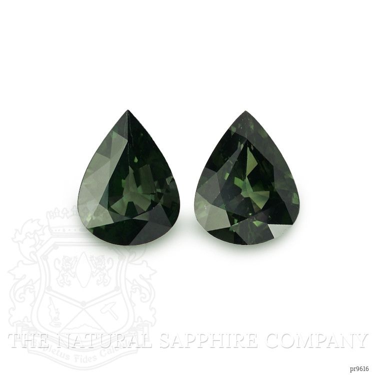 3.56 Ct.Tw. Green Sapphire Pair from Madagascar