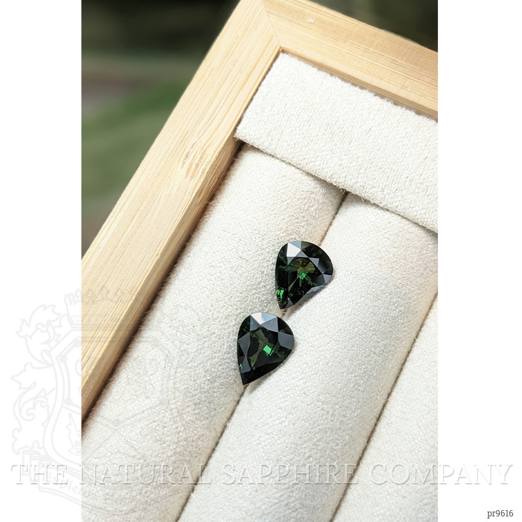 3.56 Ct.Tw. Green Sapphire Pair from Madagascar