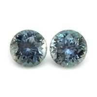 1.31 Ct.Tw.Total Carat Weight Greenish Blue Sapphire Pair from Montana Video