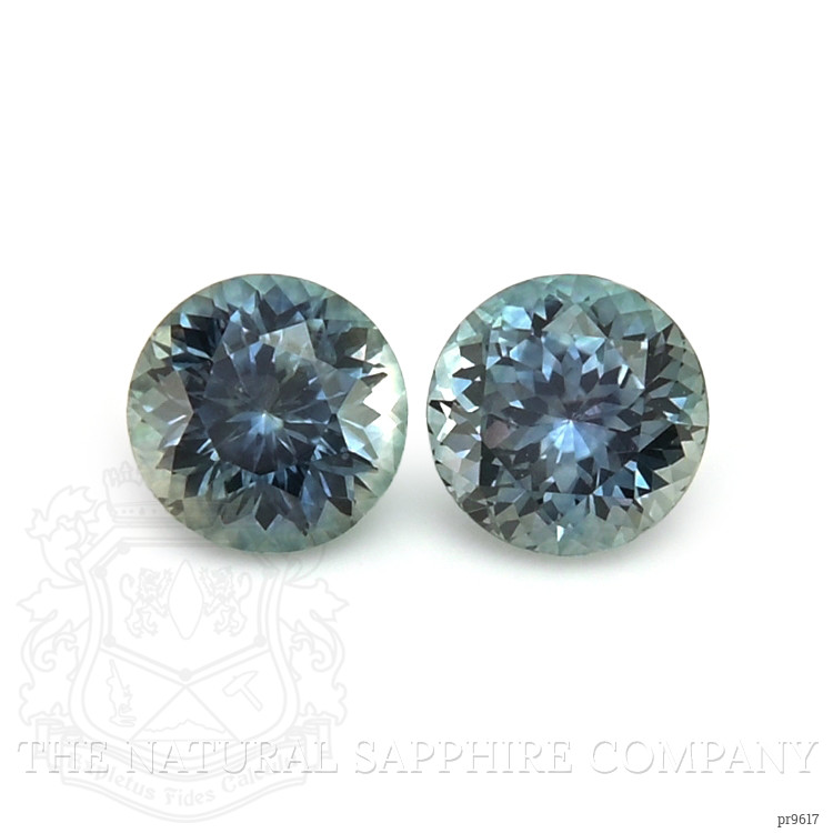 1.31 Ct.Tw. Greenish Blue Sapphire Pair from Montana