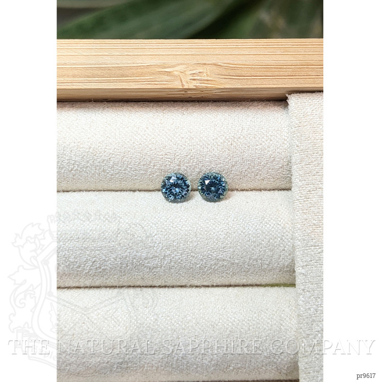 1.31 Ct.Tw. Greenish Blue Sapphire Pair from Montana