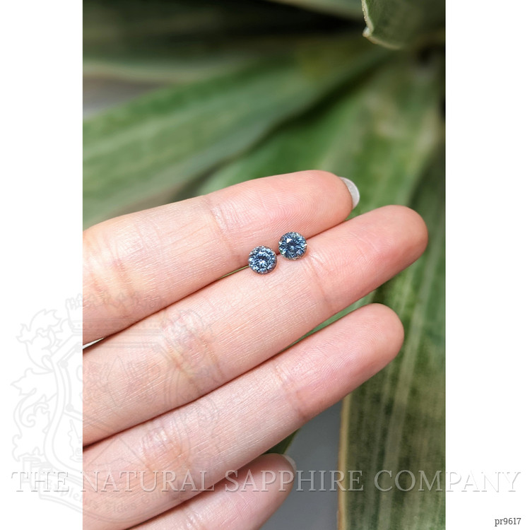 1.31 Ct.Tw. Greenish Blue Sapphire Pair from Montana