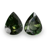 4.08 Ct.Tw.Total Carat Weight Green Sapphire Pair from Australia Video