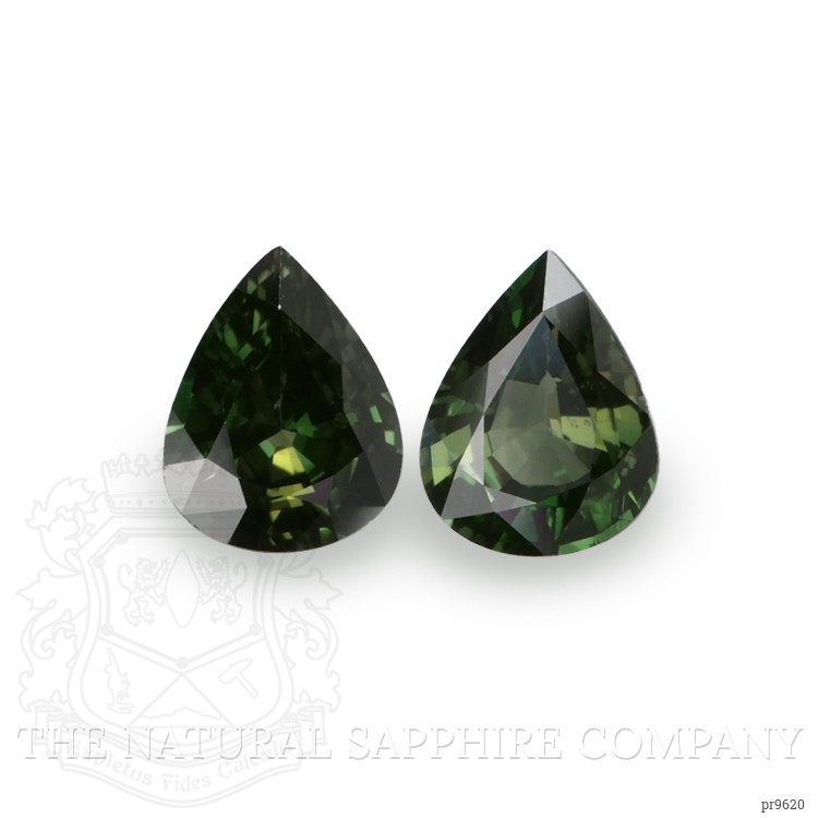 4.08 Ct.Tw. Green Sapphire Pair from Australia