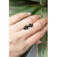 4.08 Ct.Tw.Total Carat Weight Green Sapphire Pair from Australia Life Style