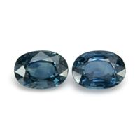 2.30 Ct.Tw.Total Carat Weight Greenish Blue Sapphire Pair from Madagascar Video