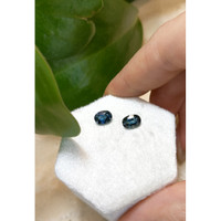 2.30&nbsp;Ct.Tw.Total Carat Weight Greenish Blue Sapphire Pair from Madagascar Life Style