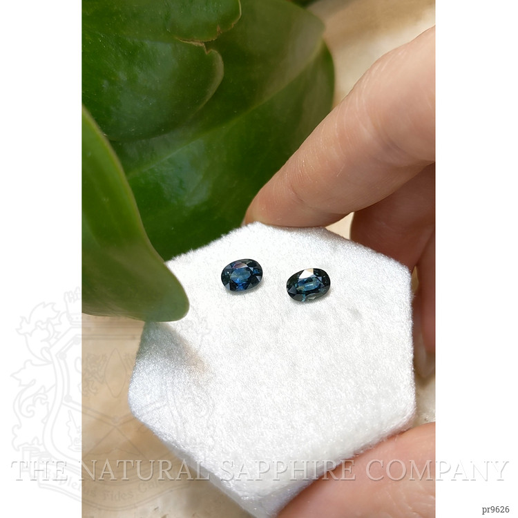 2.30 Ct.Tw. Greenish Blue Sapphire Pair from Madagascar