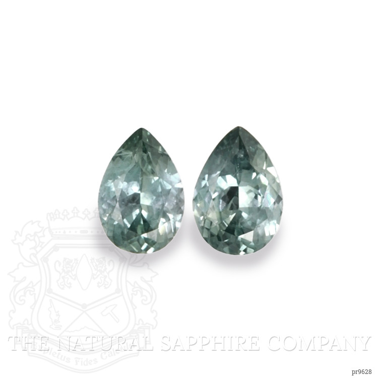 0.96 Ct.Tw. Bluish Green Sapphire Pair from Montana