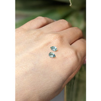 0.96&nbsp;Ct.Tw.Total Carat Weight Bluish Green Sapphire Pair from Montana Life Style