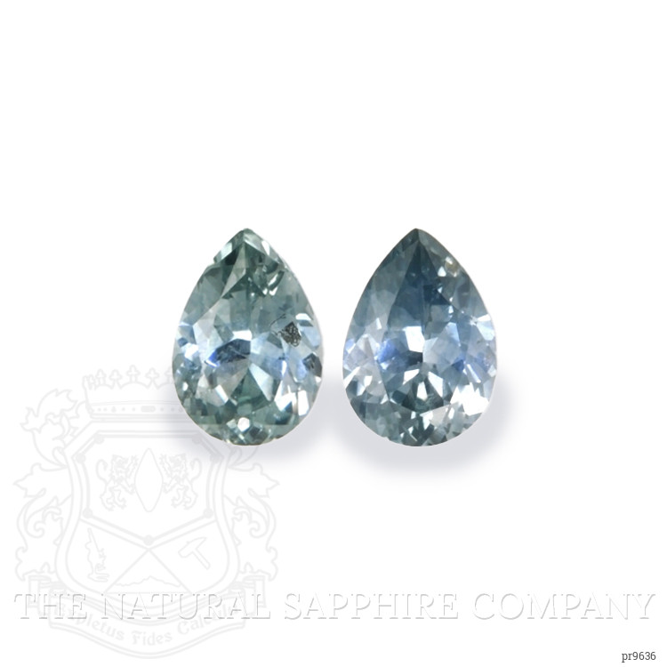 1.25 Ct.Tw. Bluish Green Sapphire Pair from Montana