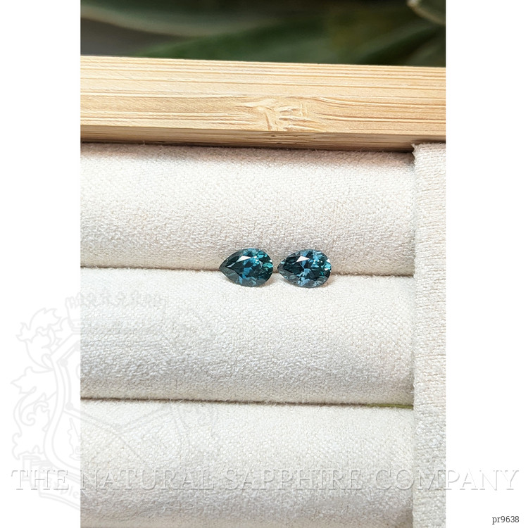 1.36 Ct.Tw. Greenish Blue Sapphire Pair from Montana