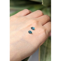 1.36&nbsp;Ct.Tw.Total Carat Weight Greenish Blue Sapphire Pair from Montana Life Style