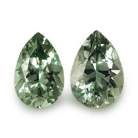 0.85 Ct.Tw.Total Carat Weight Green Sapphire Pair from Montana Video