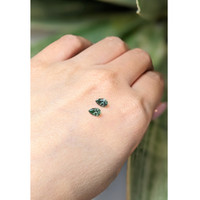 0.85 Ct.Tw.Total Carat Weight Green Sapphire Pair from Montana Life Style