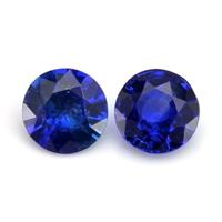 1.85 Ct.Tw.Total Carat Weight Blue Sapphire Pair from Ceylon (Sri Lanka) Video