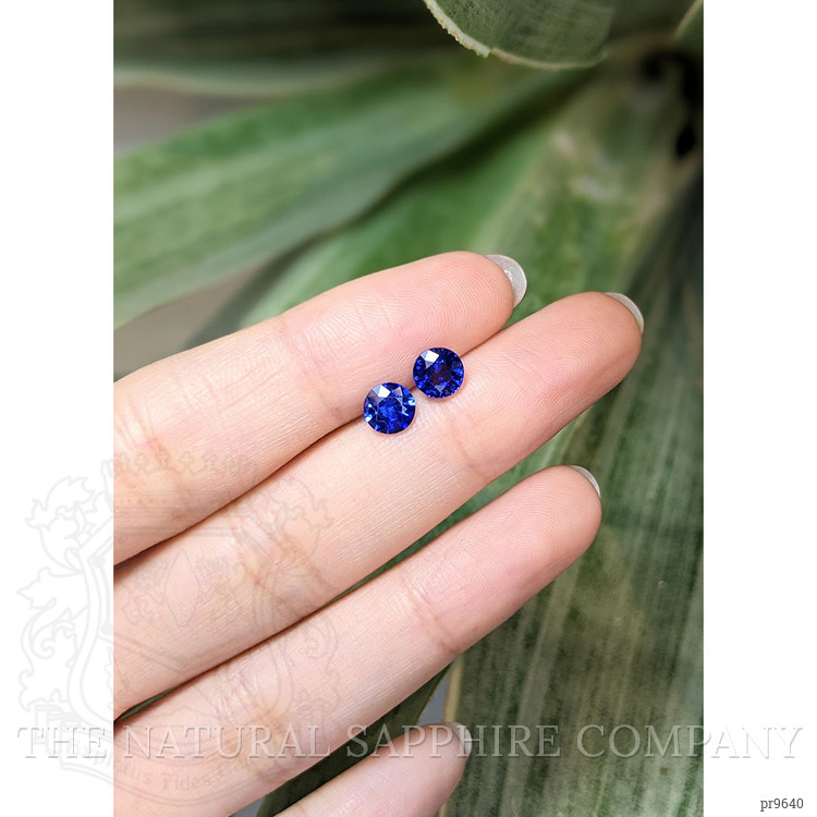 1.85 Ct.Tw. Blue Sapphire Pair from Ceylon (Sri Lanka)
