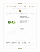 0.65 Ct.Tw.Total Carat Weight Demantoid Garnet Pair from Namibia Scan Report