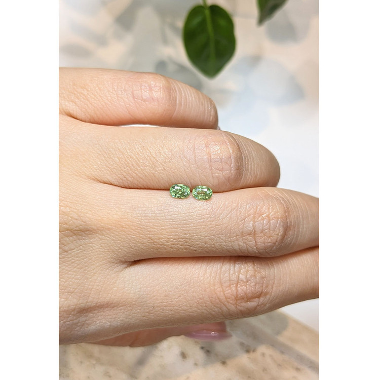 0.65 Ct.Tw. Demantoid Garnet Pair from Namibia