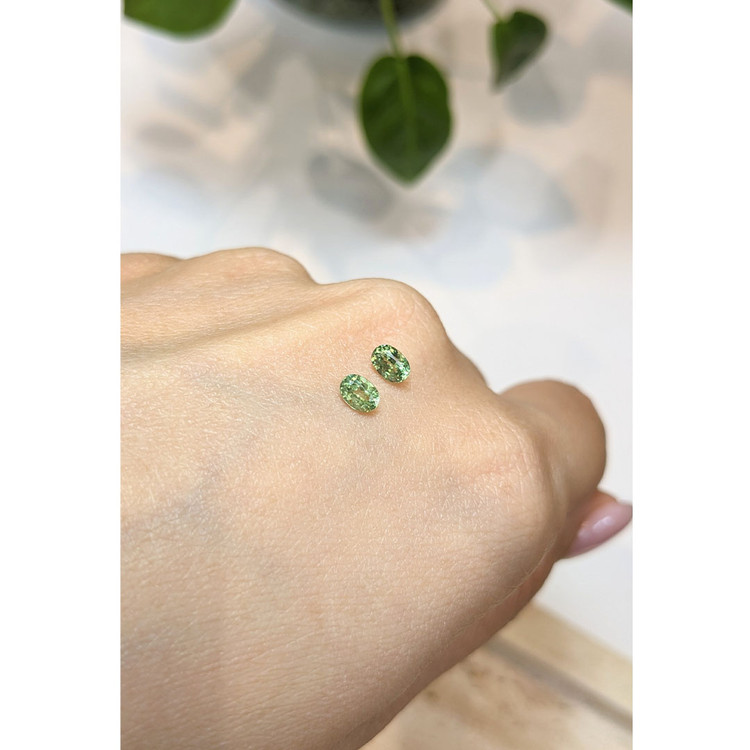 0.65 Ct.Tw. Demantoid Garnet Pair from Namibia