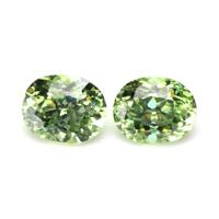 0.57 Ct.Tw.Total Carat Weight Demantoid Garnet Pair from Namibia Video