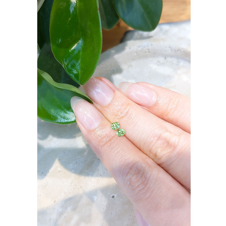 0.57 Ct.Tw. Demantoid Garnet Pair from Namibia