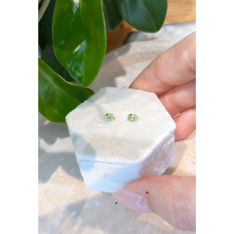 0.57 Ct.Tw. Demantoid Garnet Pair from Namibia