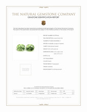 0.83 Ct.Tw.Total Carat Weight Green Demantoid Garnet Pair from Namibia Scan Report